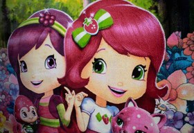 تصویر afrand machine carpet kids, Little strawberry design, code 125 