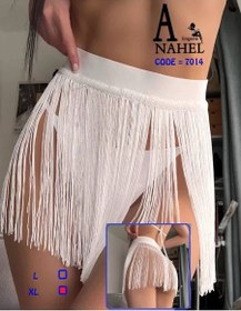 تصویر دامن ریشه ای - مشکی 