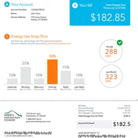 تصویر دانلود قبض Vermont Green Mountain Power Bill لایه باز 