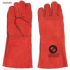 تصویر دستکش ایمنی آر ای کی سی مدل جوشکاری الکترود ا RAKC Welding Electrodes Safety Gloves RAKC Welding Electrodes Safety Gloves