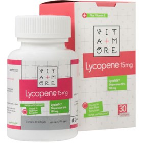 تصویر سافت ژل لیکوپن 15 میلی گرم ویتامور 30 عددی VITAMORE LYCOPENE 15mg Cap