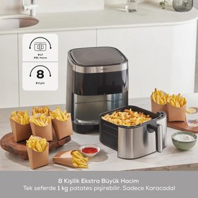 تصویر سرخکن بدون روغن هوشمند Karaca ترکیه مدل Gourmet KARACA GOURMET 9L SMART SCREEN INOX AIRFRYER