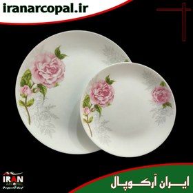 تصویر سرویس غذاخوری 25 پارچه آرکوپال (۶ نفره) مهکامه صورتی iropal 25 Pcs