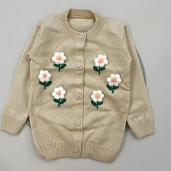 تصویر ژاکت گل گلی کرمی kids 