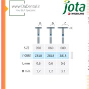 تصویر فرز دیسک نازک الماسی زیرکونیوم دور آبی جوتا JOTA کد Z818 