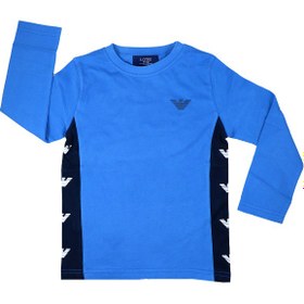 تصویر تی شرت پسرانه آستین بلند Lotte طرح آرمانی آبی 