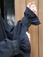 تصویر چادر مشکی عربی جواهردوزی شیما (آماده سازی 7 روز کاری) کد 12086 