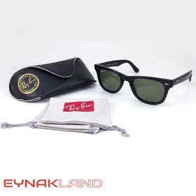 تصویر عینک آفتابی مردانه ری بن ویفری RB2140 عدسی سبز فریم براق RAYBAN POLARIZED 