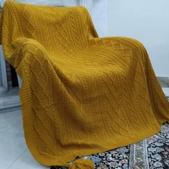 تصویر شال مبل دیانا سایز ۱۷۰×۱۴۰ سانتیمتر رنگ نسکافه ای و کاپوچینو 