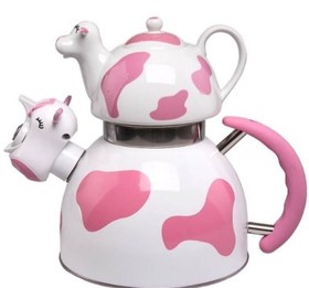 تصویر کتری قوری طرح گاو 