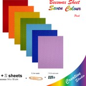 تصویر پک خلاقیتی شمع سازی با موم عسل شامل ۷ ورق و ملزومات 