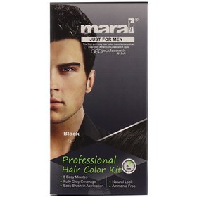 تصویر کیت رنگ مو مردانه مارال مشکی حجم ۱۰۰ میلی لیتر 