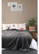 تصویر پتو دولایه کوردوروی ایپک‌سافت - آنتراسیت برند favora İpeksoft Corduroy Double Blanket - Anthracite