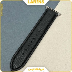 تصویر لارنس | قیمت و خرید بند اپل واچ Mont Blanc مدل Bonded Leather سری 38/40/41mm رنگ Black 