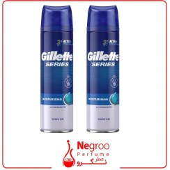 تصویر ژل اصلاح ژیلت اصل اروپا 3X Action مدل Moisturizing (مرطوب کننده) حجم 200 میلی لیتر 