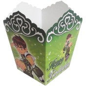 تصویر ظرف پاپ کورن مستر تم طرح بن تن بسته 10 عددی سبز روشن 