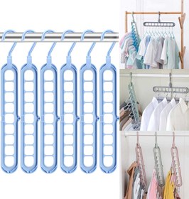 6pcs Space-saving Clothes Hangers Organizer For Wardrobe, Durable