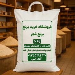تصویر برنج فجر سوزنی ارگانیک 5 کیلویی 