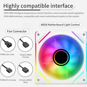 تصویر فن کیس ARGB 12*12 مدل 6PRO-120251 