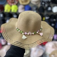 تصویر کلاه ساحلی زنانه توردار 