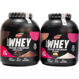 تصویر پک پروتئین وی کاله پرو 1800 گرم طعم شکلات و بیسکوئیت Whey Protein 100% 1800 g Kalleh Pro