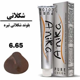 تصویر رنگ موی آنیکا سری قهوه ای شماره 6.65 رنگ بلوند شکلاتی تیره حجم 100میلی لیتر ANIKA HAIR COLOR DARK CHOCILATE BLONDE NUM6.65