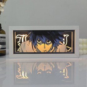 تصویر تابلو لایت باکس انیمه ای دفترچه مرگ | Death Note Anime Light Box 