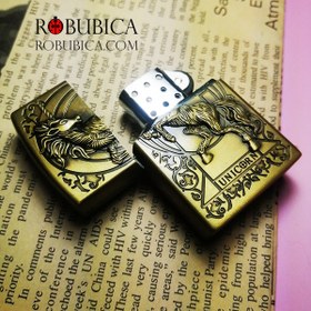 تصویر فندک طرح اسب طلایی 