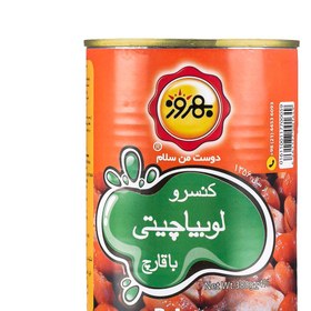 تصویر کنسرو لوبیا چیتی با قارچ 380گرمی بهروز 