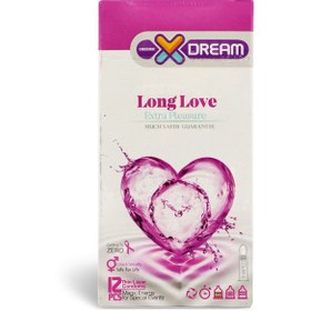 تصویر کاندوم ایکس دریم مدل لذت طولانی Long Love بسته 12 عددی Xdream Long Love condom 12 pcs