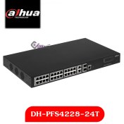 تصویر سوئیچ شبکه مدیریتی 24 پورت داهوا مدل DH-PFS4228-24T 