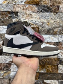 تصویر ترویس اسکات موکا – Travis Scott x Air Jordan 1 Retro High OG ‘Mocha’ 