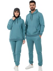 تصویر ست هودی و شلوار پنبه سه نخ 20042 