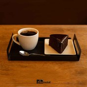 تصویر سینی فلزی دسته دار سرو قهوه کد zb3 موجود در یک سایز