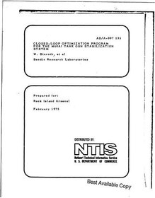 تصویر دانلود کتاب Closed-loop optimization program for the M60A1 tank gun stabilization system کتاب انگلیسی برنامه بهینه سازی حلقه بسته برای سیستم تثبیت اسلحه تانک M60A1