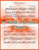 تصویر نت پیانو والس شماره 10 از شوپن op.69 no.2 همراه با اجرای نت 