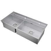 تصویر سینک ظرفشویی آبشاری دو لگن رامون مدل RS310D 