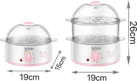 تصویر Wtrtr Timed Large Capacity Egg Boiler 8 or 24 Egg Cooker Egg Steamer Maker Multi Function Breakfast Machine 