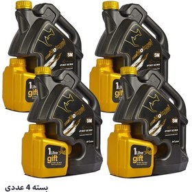 تصویر روغن موتور KANGAROO 10W-40 SM موتوسل بسته 4 عددی 