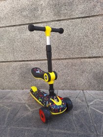 تصویر اسکوتر تعادلی چراغدار موزیکال صندلی دار X3 scooter