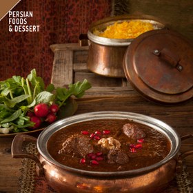 تصویر کنسرو خورش فسنجان بدون گوشت گیلانی 460 گرم Gilani canned Fesenjan stew without meat 460 gr