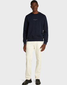 تصویر سویشرت یقه گرد لوگو برند Tommy Hilfiger Logo Crew Neck Sweatshirt