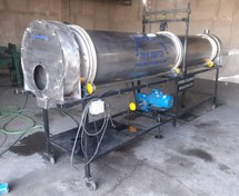 تصویر دستگاه خشک کن دوار استیل ۴ متری 