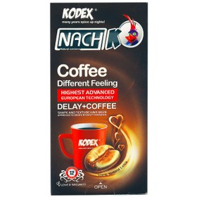 تصویر کاندوم ناچ کدکس مدل Coffee بسته 12 عددی ا Nachi Kodex model Coffee Condom - Package 12 pieces Nachi Kodex model Coffee Condom - Package 12 pieces
