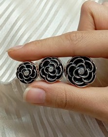 تصویر مگنت روسری رز مشکی 