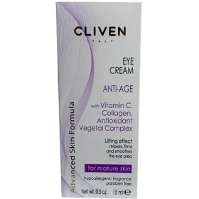 تصویر کرم دور چشم کلیون مدل Anti Age حجم 15 میلی لیتر ا Cliven anti-age eye cream, 15 ml Cliven anti-age eye cream, 15 ml