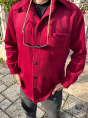 تصویر شکت مردانه آلبالویی cherry men shirt