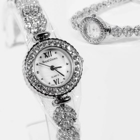 تصویر ساعت مچی عقربه ای رویال کرون ( ROYAL CROWN ) - 2 WATCH WOMEN ROYAL CROWN