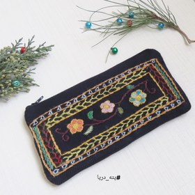 تصویر کیف پته دوزی سورمه ای کیف پته سورمه ای