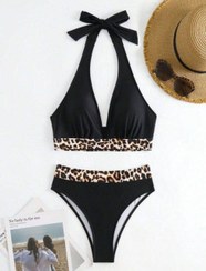 تصویر بیکینی پلنگی رونیا | ست دو تکه غواصی کد 021015 بیکینی پلنگی رونیا | ست دو تکه غواصی سایز L, XL